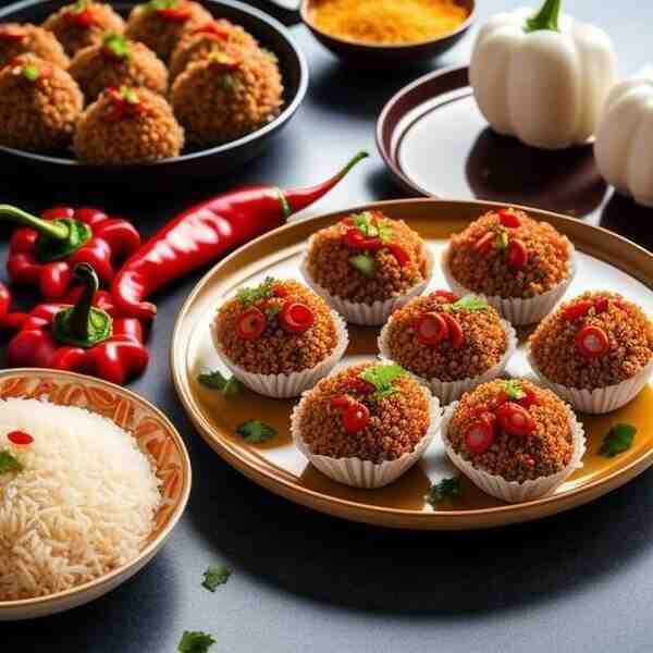 Перец фаршированный рисом и мясным фаршем